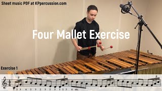 Marimba Exercise Four Mallet Warm Up 1 [upl. by Yelsha680]