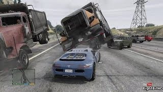 GTA 5 100 Tons Super Car Rampage 4 HD Grand Theft Auto 5 [upl. by Hermosa963]