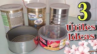 Crea 3 Útiles e Ingeniosas Ideas Reutilizando LATAS de ATÚN y TARROS de Leche Vacíos 💯 Funcional [upl. by Tyrus888]