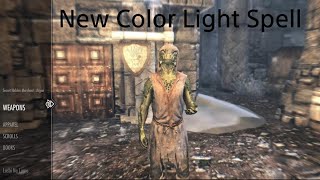 Skyrim  Mod Reviews  New Color Light Spell [upl. by Varin]