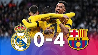 Real Madrid vs Barcelona 40 2024 El clasico Highlights  Lewandowskiraphina and Lamine yamal goal [upl. by Euqinad]