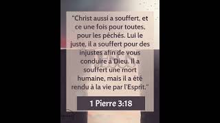 Verset Biblique Du Jour  1 Pierre 318  Le Sacrifice du Christ pour Notre Salut [upl. by Doone]