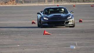 Corvette C7 goes for the PASS on the autocross and gets red flagged [upl. by Ayk]