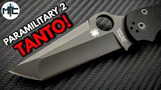 Unboxing the New Spyderco Paramilitary 2 TANTO Folding Knife  First Impressions [upl. by Itsuj]