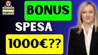 🟨 BONUS SPESA 1000€❓ COSE E COME RICHIEDERLO❗️ MA ATTENZIONE NON E PER TUTTI❗️ [upl. by Eelyma]