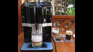 EQ300 automatic coffee machine Siemens How to install Review and testing Espresso [upl. by Odnolor]