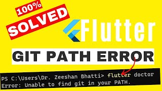 SOLVED GIT Path Error in Flutter Unable to find git in your PATH  flutter git path error 100 fix [upl. by Rosalyn646]