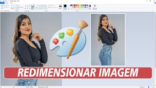 Como REDIMENSIONAR Aumentar ou Diminuir o TAMANHO de uma IMAGEM no PAINT [upl. by Risay898]