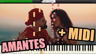 Amantes  Greeicy ft Mike Bahía PIANO TUTORIAL  FLP [upl. by Yemac]