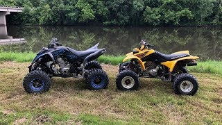 Yamaha Raptor 700 and Honda 400ex go exploring [upl. by Aekin]