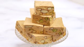 Homemade Torrone Italian Nut and Nougat Confection – perfect for holidays [upl. by Loziram]