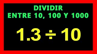 ✅👉 Dividir Decimales por 10 100 y 1000 [upl. by Pegasus999]