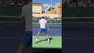 Djokovic amp Khachanov Warm Up Practice Indian Wells 2024 novakdjokovic djokovic khachanov [upl. by Hayouqes]