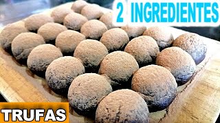 2 INGREDIENTES Receta de TRUFAS de CHOCOLATE con LECHE CONDENSADAFACIL [upl. by Kylander382]