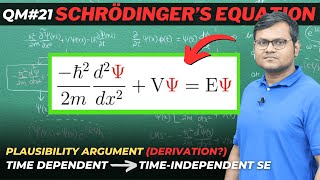 SCHRÖDINGERS EQUATION Derivation  Plausibility Argument amp TimeIndependent SE Derivation [upl. by Nehtan419]