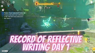 Record Of Reflective Writing Day 1 Genshin Impact [upl. by Hearsh]