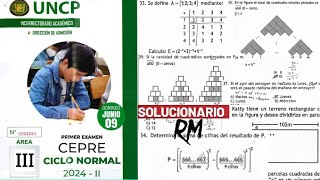 SOLUCIONARIO 1° EXAMEN CEPRE UNCP ÁREA IIIBCICLO NORMAL 2024 II 090624 [upl. by Aw]