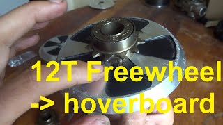 mounting a freewheelflywheel sprocket to a hoverboard motor recumbent bike or threewheeler [upl. by Eet]