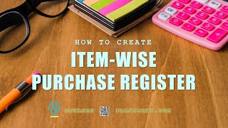 How to Use ItemWise Purchase Register InventoryManagement OnlineCourses [upl. by Epoillac]