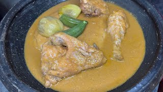 How To Make Soft Chicken Peanut Soup with Cocoyam Fufu  Nkatekwan  So DELICIOUS❤️🇬🇭 [upl. by Haggai]