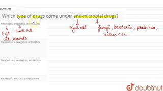 Which type of drugs come under antimicrobial drugs [upl. by Yliram]