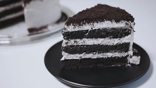 Oreo Cake Recipe 오레오 케이크 만들기  한세 [upl. by Alyahsal]