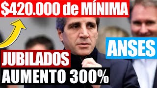 🛑“AUMENTO de 300 en JUBILADOS” y 💲420000 de MÍNIMA en Marzo  Pensionados PNC y PUAM ANSES [upl. by Nomra]