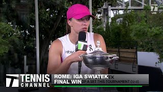 Iga Swiatek Defeats Aryna Sabalenka and Wins Her Third Title In Rome  2024 Rome Finals [upl. by Ettesyl]