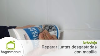 Reparar juntas desgastadas con masilla [upl. by Ahsaetan]