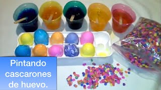 Como pintar cascarones de huevo para pascua 🎊 Easter confetti eggs [upl. by Kimbell719]