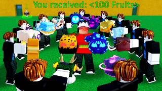 100 People Spin Fruits For Me in Blox Fruits [upl. by Nagard]