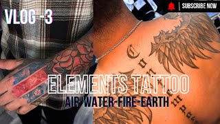 Air water fire and earth  elements tattoo urbantattoos vlog3 [upl. by Andrus]