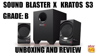 Rob Reviews Sound Blaster X Kratos S3 Speakers Vs Cyber Acoustics 3602 Vs Logitech Z150 [upl. by Neron]