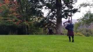 Scottish bagpipe quot Highland Wedding quot GlenFinnan church baptism ending [upl. by Lleret929]