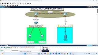 CCNA  Static NAT Configuration Using Cisco packet tracer How to Configure Static Nat  Day 40 [upl. by Lah]