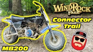 MB200 Mini Bike Windrock Offroad Park Connector Trail Ride [upl. by Ecilegna]