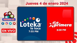 Loteka y la Primera en vivo 🎰 │Jueves 4 de enero 2024 – 755 PM [upl. by Ayidah]