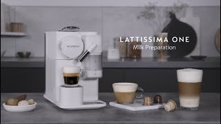 Nespresso Lattissima One  Milkbased beverages preparation [upl. by Westfahl]