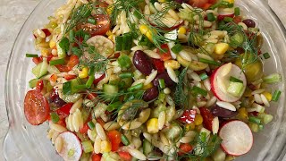 Orzo Salad With Sesame Soy Dressing [upl. by Ellevel351]