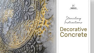 6 Easy Steps  Stenciling Instructions Decorative Concrete  Creative Stencil Pattern Application [upl. by Oicnedurp]