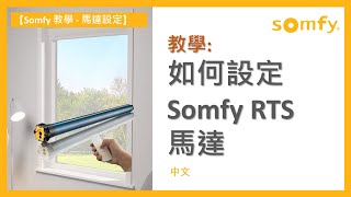 【Somfy 教學  馬達設定】如何設定尚飛捲簾 RTS 馬達  中文版 [upl. by Rutledge]