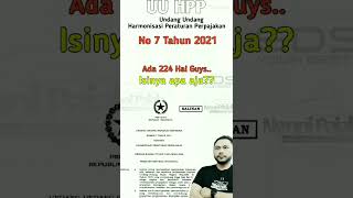 UU HPP No 7 Tahun 2021  Harmonisasi Peraturan Perpajakan Shorts UUHPP PPS PPN UMKMOPBEBASPAJAK [upl. by Llezom834]