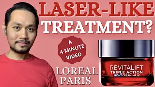 LOREAL REVITALIFT TRIPLE ACTION NIGHT CREAM MASK  October 2021 [upl. by Ednargel]