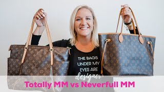 Louis Vuitton Neverfull MM vs Totally MM Comparision [upl. by Eico206]