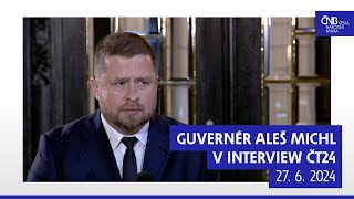 Není vyhráno boj se zdražováním bude ještě pokračovat řekl guvernér Aleš Michl v Interview ČT24 [upl. by Kirbee]