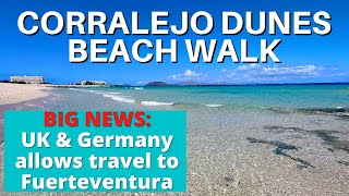 Corralejo Dunes Beach Walk  Fuerteventura Best Beaches [upl. by Cirilo]