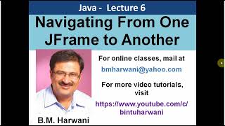 Navigating Among JFrame Forms In Java Swing In English [upl. by Ymorej]