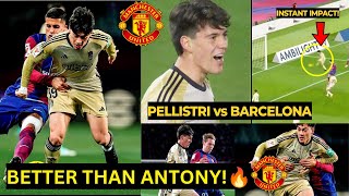 FACUNDO Pellistri scored a WONDERFUL GOAL and ASSIST vs Barcelona 🔥 Manchester United News [upl. by Ahsekar894]