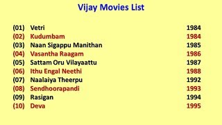 Vijay Movies List [upl. by Yelram250]