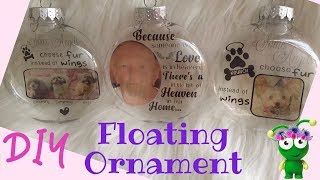 Floating Ornament  In memory of  Print then Cut  Cricut [upl. by Dellora]